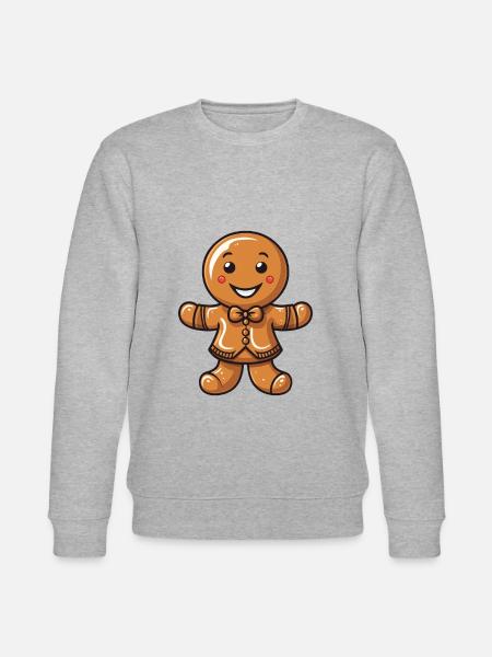 Gingerbread Christmas Biscuit Baking - Stanley/Stella CHANGER Unisex Organic Sweatshirt - heather grey