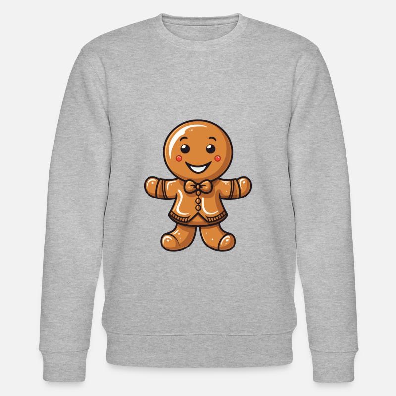 Gingerbread Christmas Biscuit Baking - Stanley/Stella CHANGER Unisex Organic Sweatshirt - heather grey