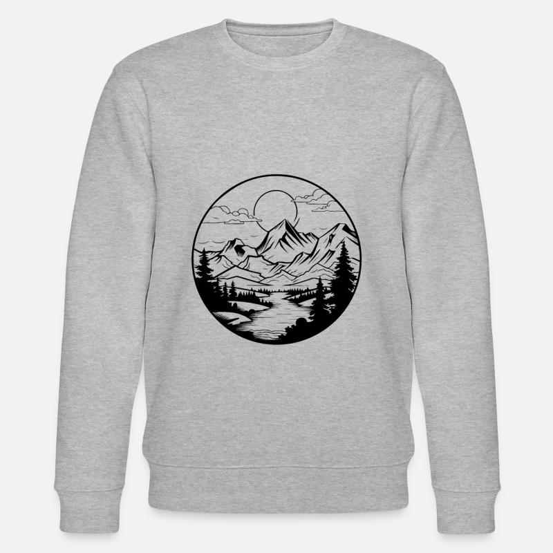 Berge Landschaft Natur - Stanley/Stella Unisex Bio-Sweatshirt CHANGER  - Grau meliert