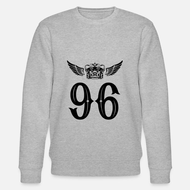 96 Zahl Krone - Stanley/Stella Unisex Bio-Sweatshirt CHANGER  - Grau meliert