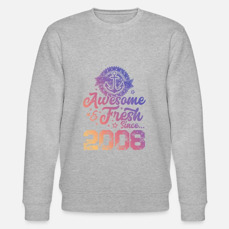 2008 awesome fresh - Stanley/Stella Unisex Bio-Sweatshirt CHANGER  - Grau meliert