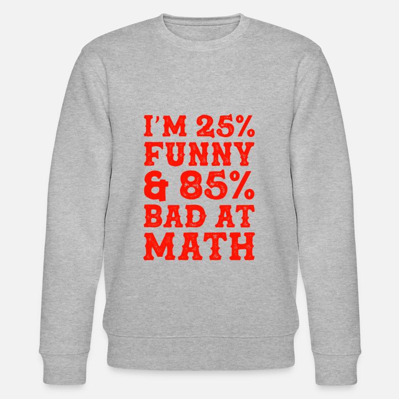 funny mathe mathematik - Stanley/Stella Unisex Bio-Sweatshirt CHANGER - Grau meliert