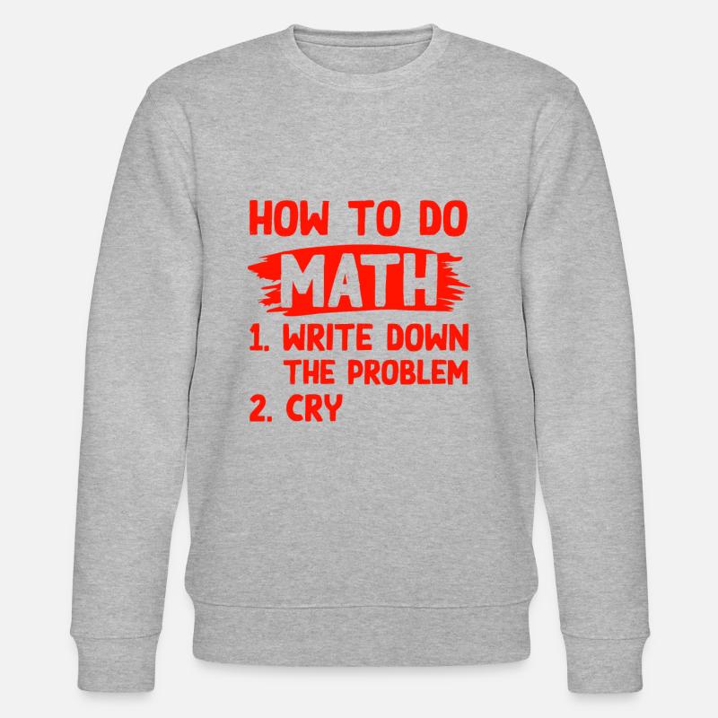 mathematics problem - Stanley/Stella CHANGER Unisex Organic Sweatshirt - heather grey