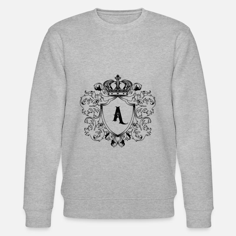 A Buchstabe Wappen - Stanley/Stella Unisex Bio-Sweatshirt CHANGER  - Grau meliert