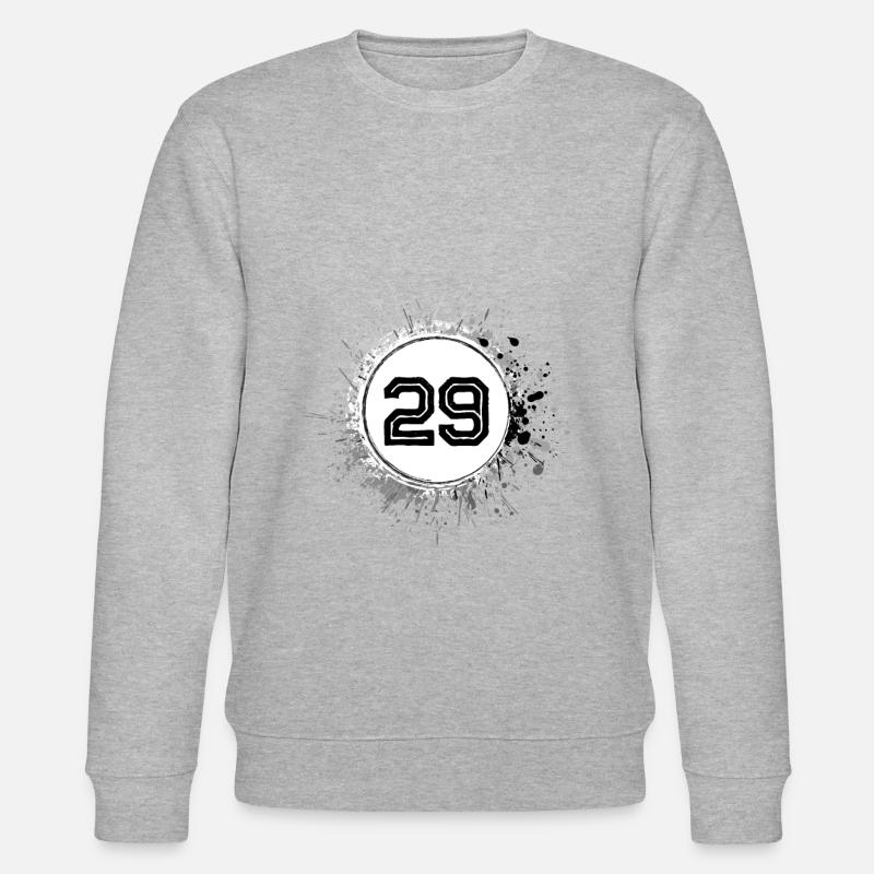 29 Zahl Klecks - Stanley/Stella Unisex Bio-Sweatshirt CHANGER  - Grau meliert