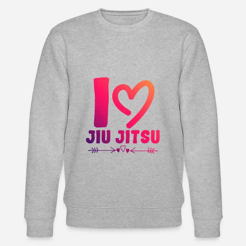 Ich liebe Jiu Jitsu - Stanley/Stella Unisex Bio-Sweatshirt CHANGER  - Grau meliert