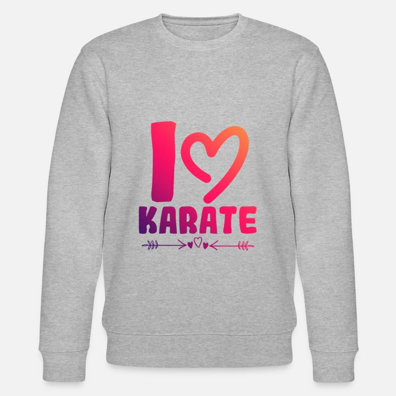 Ich liebe Karate - Stanley/Stella Unisex Bio-Sweatshirt CHANGER  - Grau meliert