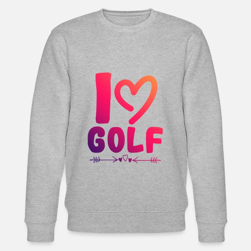 Ich liebe Golf - Stanley/Stella Unisex Bio-Sweatshirt CHANGER  - Grau meliert