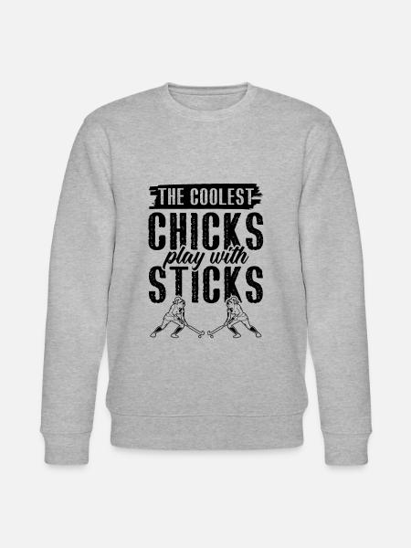 Feldhockey chicks - Stanley/Stella Unisex Bio-Sweatshirt CHANGER  - Grau meliert