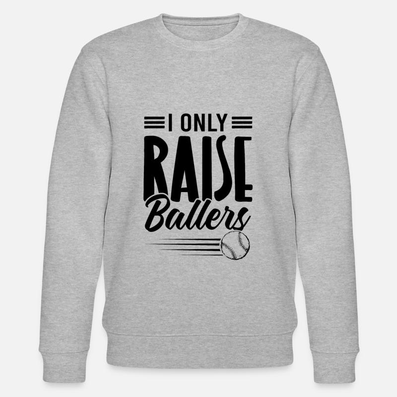 raise ballers baseball - Stanley/Stella Unisex Bio-Sweatshirt CHANGER  - Grau meliert