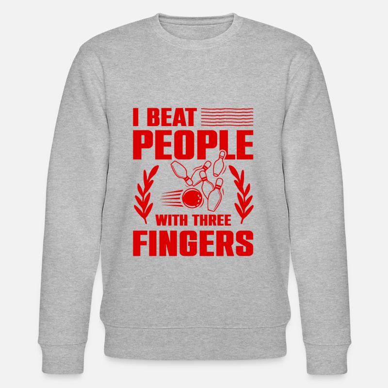 Bowling lustiger spruch - Stanley/Stella Unisex Bio-Sweatshirt CHANGER  - Grau meliert