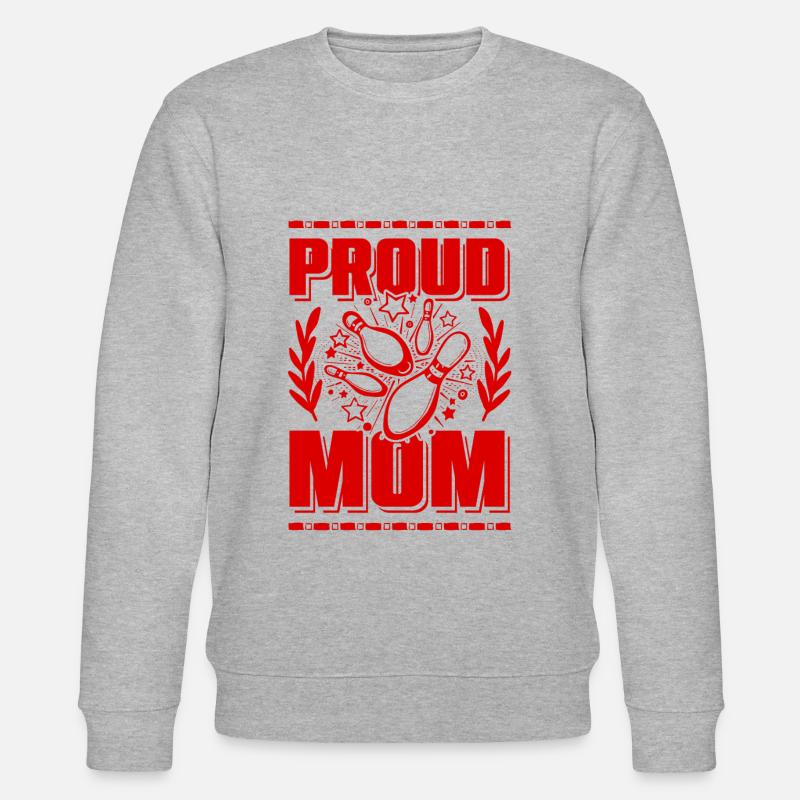 Bowling Mom - Stanley/Stella Unisex Bio-Sweatshirt CHANGER  - Grau meliert
