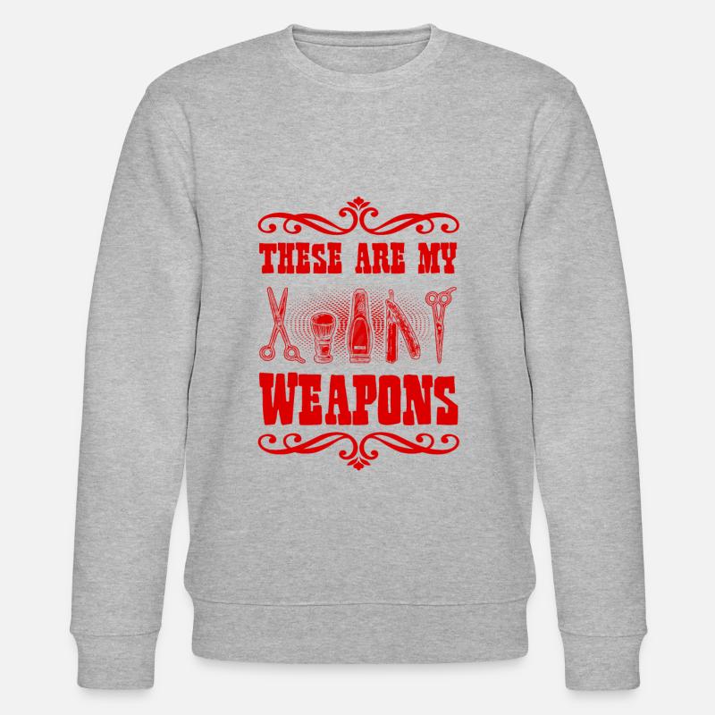Barber weapons - Stanley/Stella Unisex Bio-Sweatshirt CHANGER  - Grau meliert