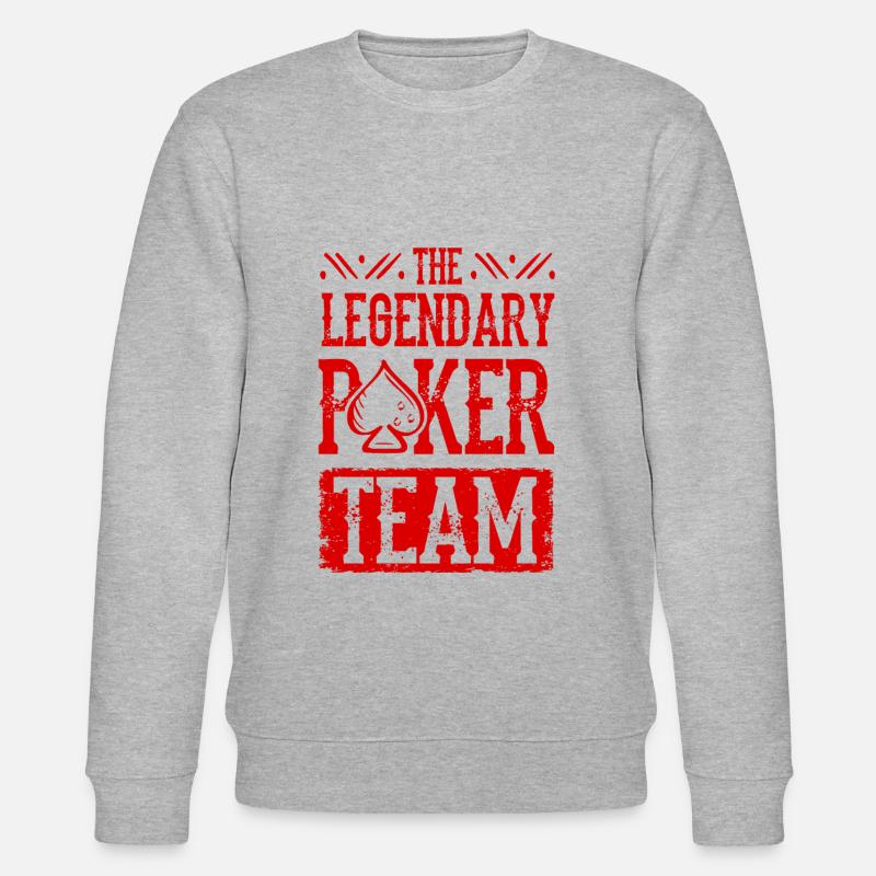 Poker Team - Stanley/Stella Unisex Bio-Sweatshirt CHANGER  - Grau meliert