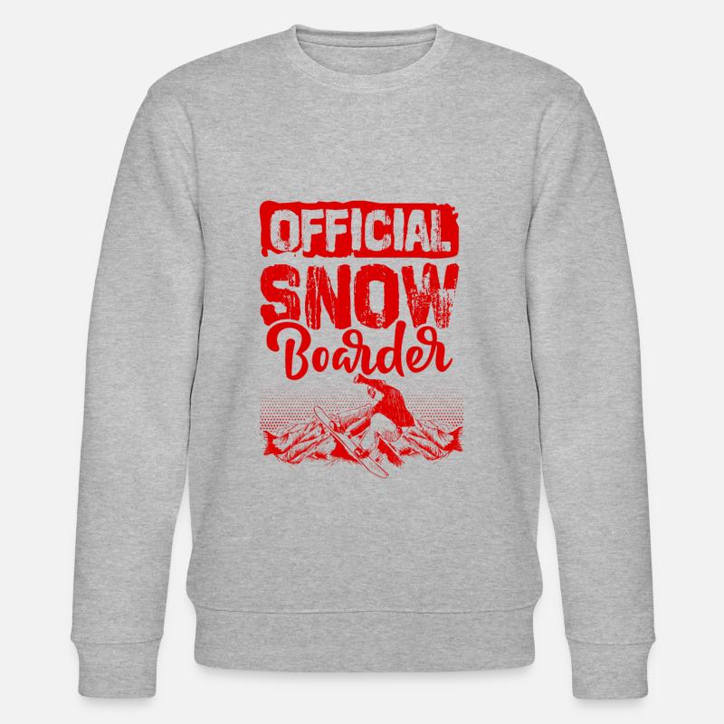 Official Snowboarder - Stanley/Stella Unisex Bio-Sweatshirt CHANGER  - Grau meliert