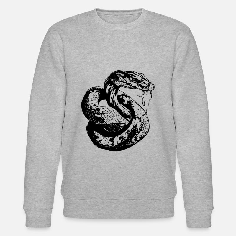 Tatouage de serpent Cobra - Sweat bio CHANGER Stanley/Stella Unisexe - gris chiné