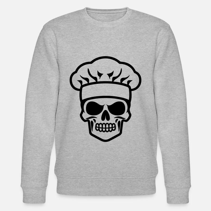 Koch Totenkopf - Stanley/Stella Unisex Bio-Sweatshirt CHANGER  - Grau meliert