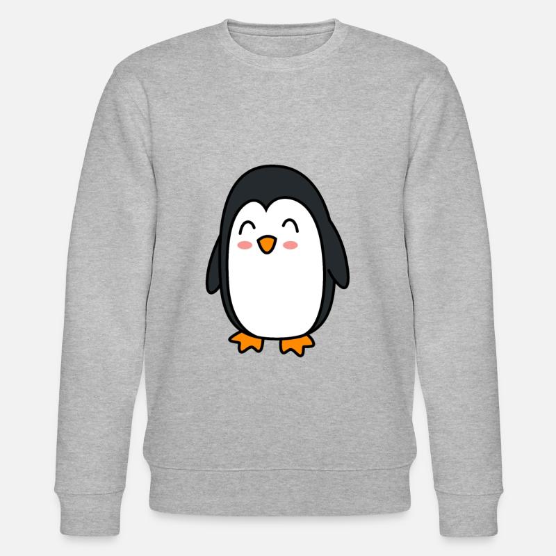 Pinguin Comic Tier - Stanley/Stella Unisex Bio-Sweatshirt CHANGER  - Grau meliert