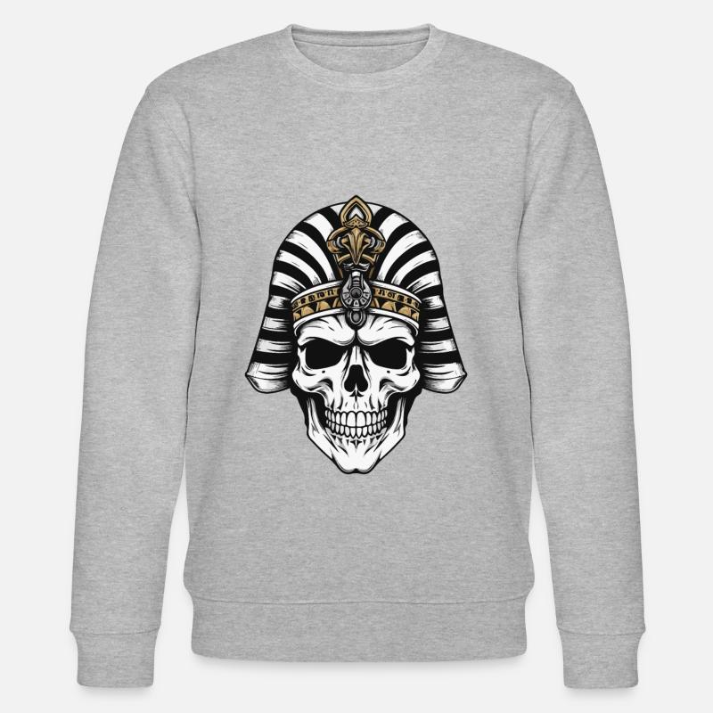 Crâne de pharaon - Sweat bio CHANGER Stanley/Stella Unisexe - gris chiné