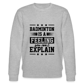 Activités sportives de badminton - Sweat bio CHANGER Stanley/Stella Unisexe - gris chiné - Devant - Nik (191cm) & Marisol (170cm)