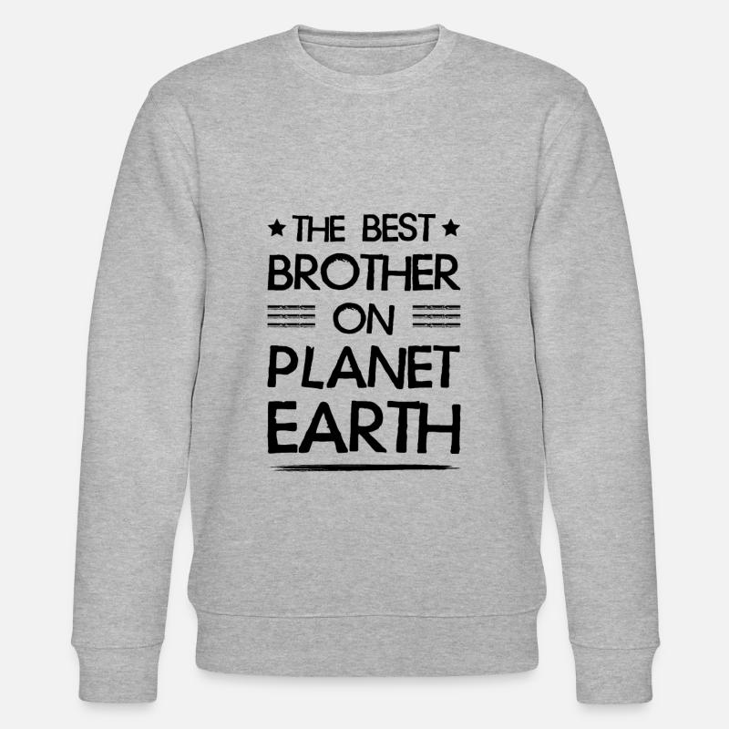Bester Bruder Spruch - Stanley/Stella Unisex Bio-Sweatshirt CHANGER  - Grau meliert
