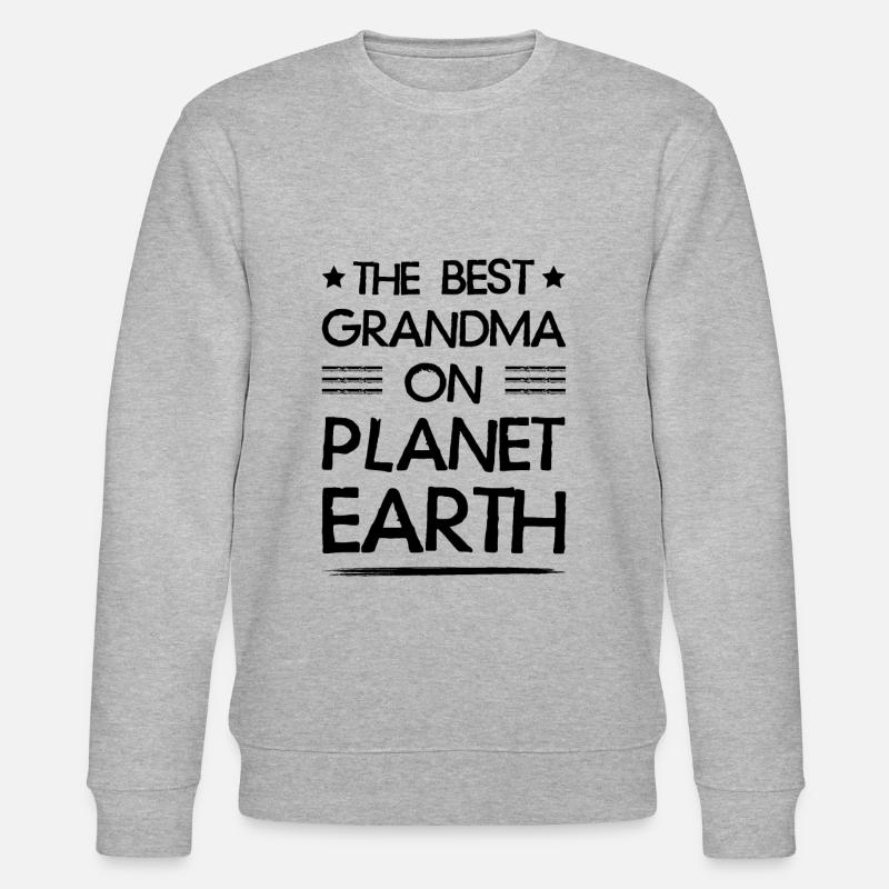 Beste Oma Spruch - Stanley/Stella Unisex Bio-Sweatshirt CHANGER  - Grau meliert