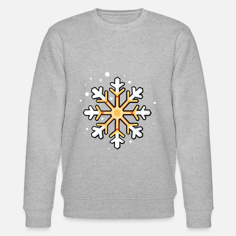 Symbole d’hiver flocon de neige - Sweat bio CHANGER Stanley/Stella Unisexe - gris chiné