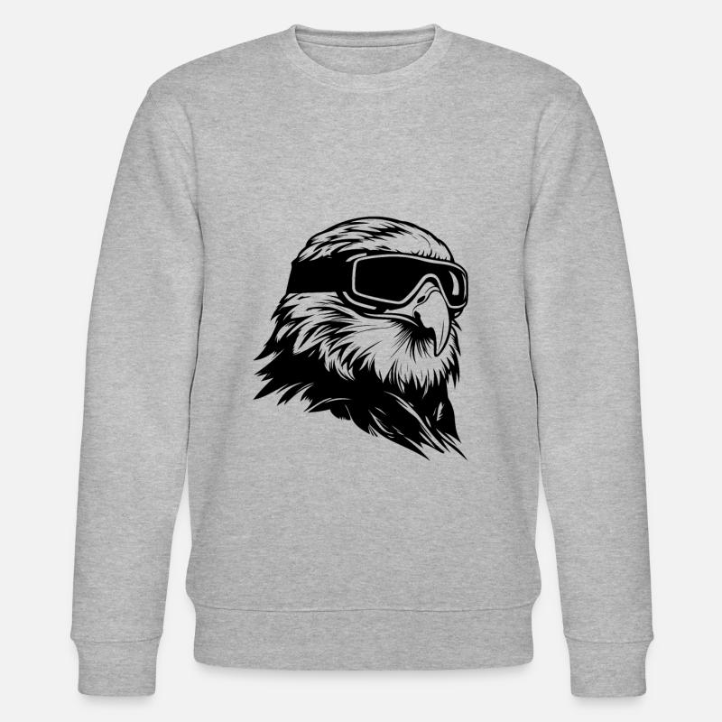 Adler Snowboard Lunettes de ski - Sweat bio CHANGER Stanley/Stella Unisexe - gris chiné