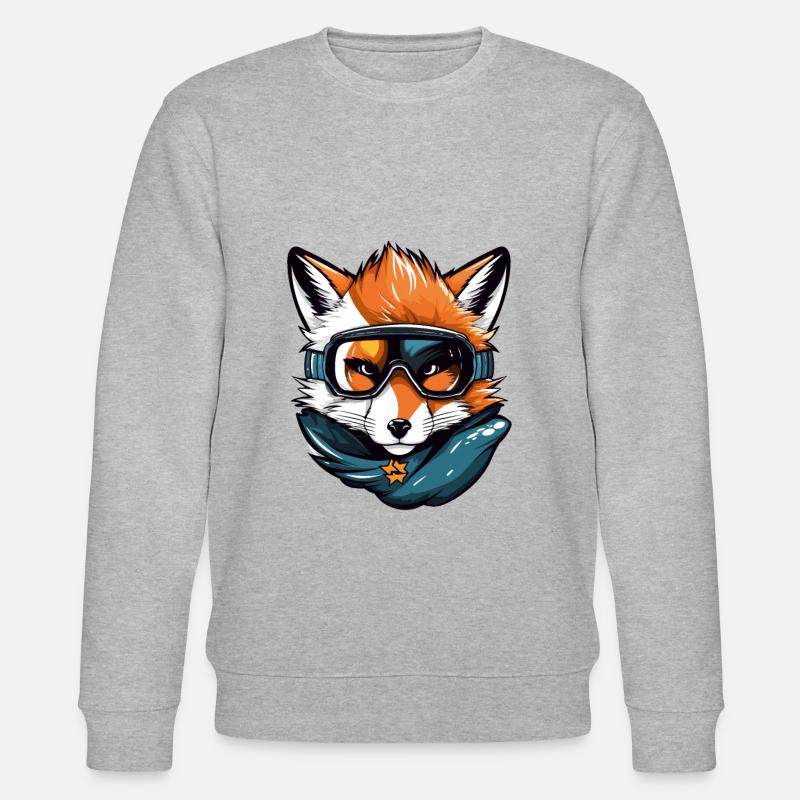 Fox Snowboard Ski Lunettes Comic - Sweat bio CHANGER Stanley/Stella Unisexe - gris chiné