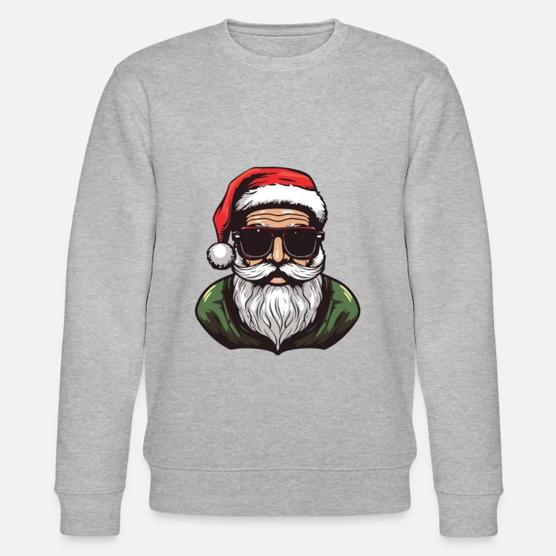 Weihnachtsmann Cool Santa - Stanley/Stella Unisex Bio-Sweatshirt CHANGER  - Grau meliert