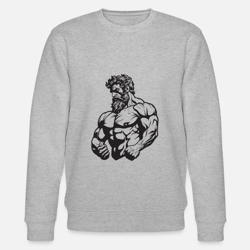 Bodybuilder Muskeln Bodybuilding - Stanley/Stella Unisex Bio-Sweatshirt CHANGER  - Grau meliert