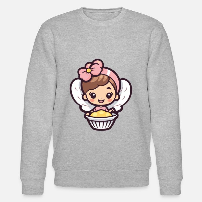 Fairy Baking Cake Comic - Stanley/Stella CHANGER Unisex Organic Sweatshirt - heather grey