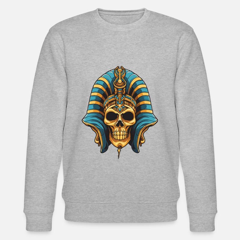 Pharao Totenkopf - Stanley/Stella Unisex Bio-Sweatshirt CHANGER - Grau meliert