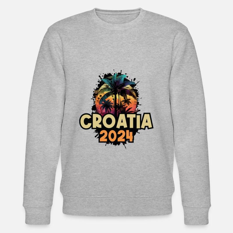 Croatie 2024 Vacances Dire - Sweat bio CHANGER Stanley/Stella Unisexe - gris chiné