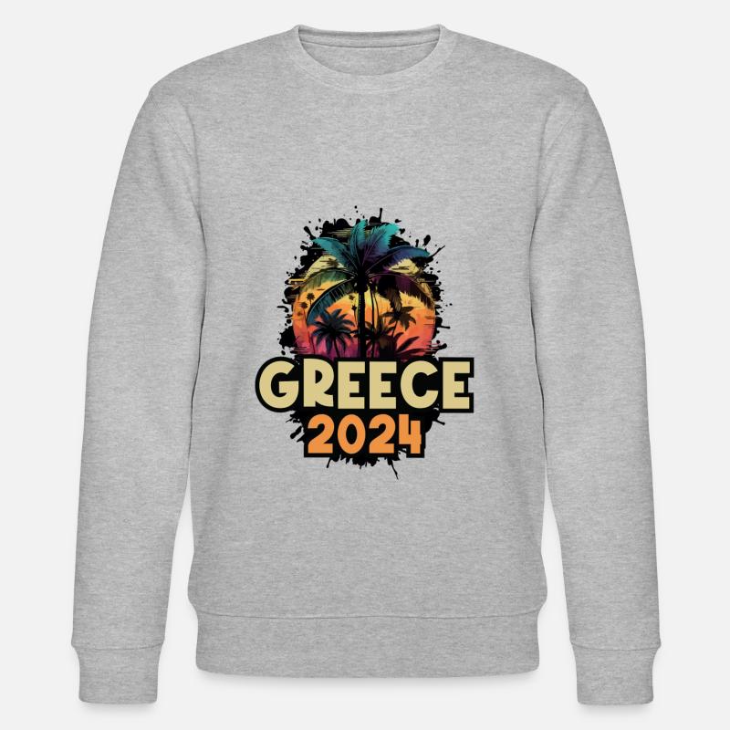 Grèce 2024 Vacances Dire - Sweat bio CHANGER Stanley/Stella Unisexe - gris chiné