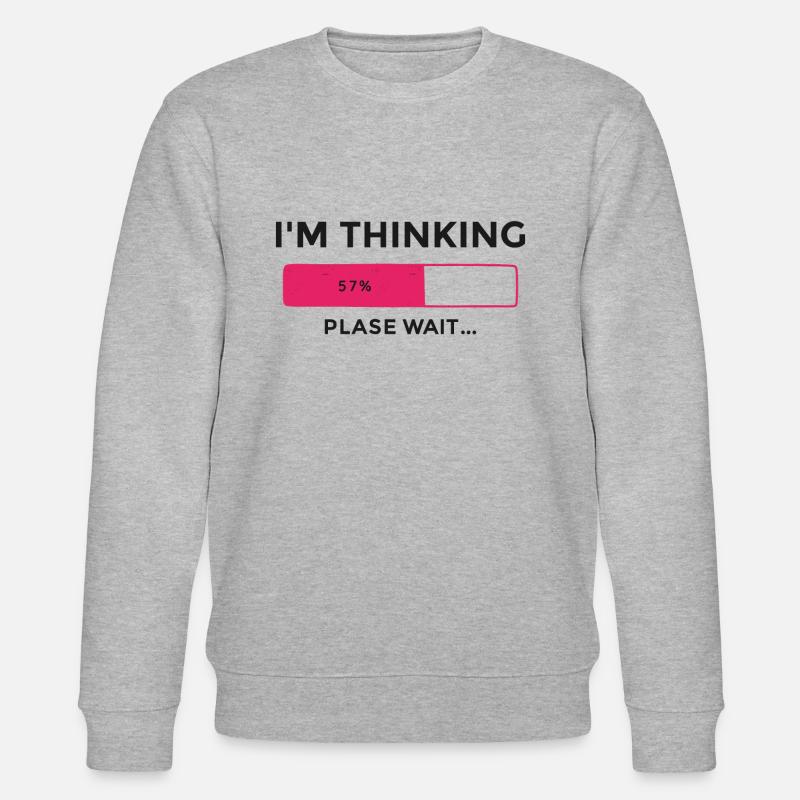 Ich denke nach, bitte warten - Stanley/Stella Unisex Bio-Sweatshirt CHANGER  - Grau meliert