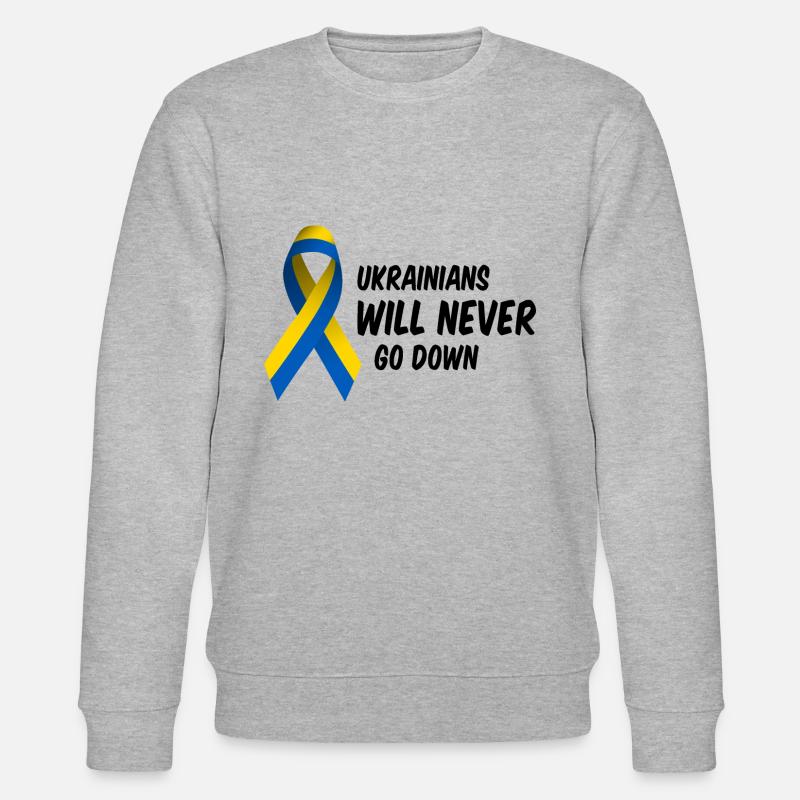 Ukraine Krieg Frieden Sieg Statement - Stanley/Stella Unisex Bio-Sweatshirt CHANGER  - Grau meliert
