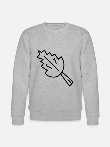 Plantetegning naturskisse svart - Stanley/Stella CHANGER økologisk unisex-sweatshirt - gråmelert