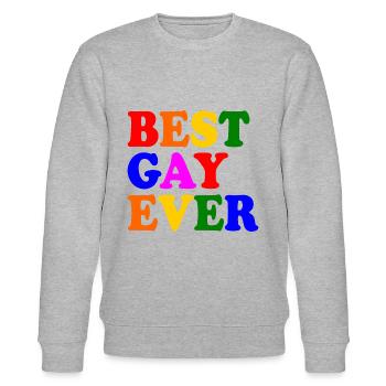 Best gay ever - Stanley/Stella Unisex Bio-Sweatshirt CHANGER  - Grau meliert - Vorne - Nik (191cm) & Marisol (170cm)