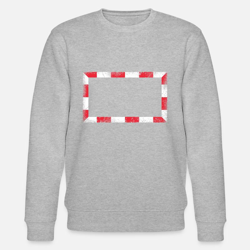 Rahmen / Rot- Weiss - Stanley/Stella Unisex Bio-Sweatshirt CHANGER - Grau meliert