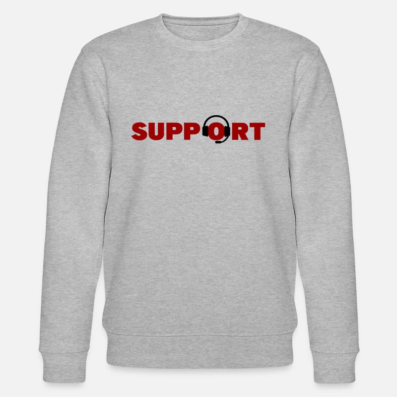 Support Headset - Stanley/Stella Unisex Bio-Sweatshirt CHANGER  - Grau meliert