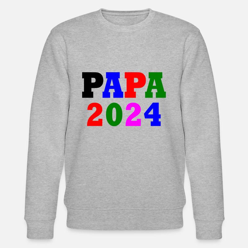 Papa 2024 - Stanley/Stella Unisex Bio-Sweatshirt CHANGER  - Grau meliert