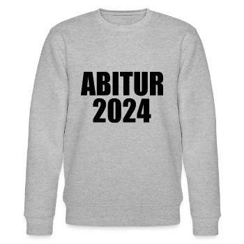 Abitur 2024 - Stanley/Stella Unisex Bio-Sweatshirt CHANGER  - Grau meliert - Vorne - Nik (191cm) & Marisol (170cm)
