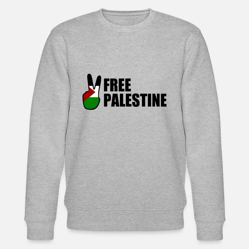 Free palestine - Stanley/Stella Unisex Bio-Sweatshirt CHANGER  - Grau meliert
