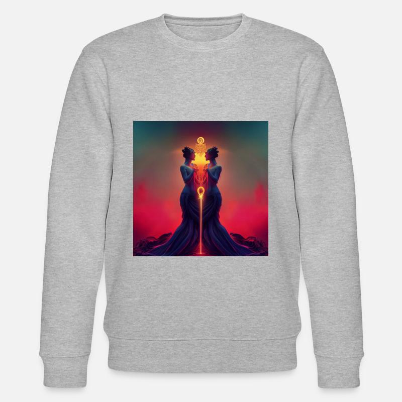 Zwillinge - Stanley/Stella Unisex Bio-Sweatshirt CHANGER  - Grau meliert