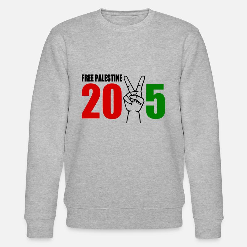 Free palestine 2025 - Sweat bio CHANGER Stanley/Stella Unisexe - gris chiné