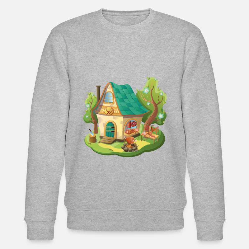 Märchen Haus Metzger Fleischerei - Stanley/Stella Unisex Bio-Sweatshirt CHANGER  - Grau meliert