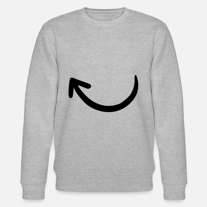 Arrow drawing sketch black - Stanley/Stella CHANGER Unisex Organic Sweatshirt - heather grey
