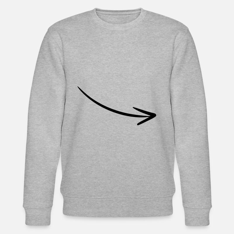 Flèche dessin croquis noir - Sweat bio CHANGER Stanley/Stella Unisexe - gris chiné