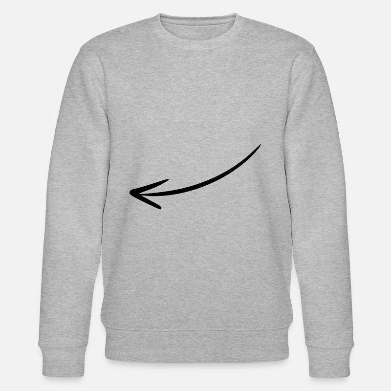 Flèche dessin croquis noir - Sweat bio CHANGER Stanley/Stella Unisexe - gris chiné
